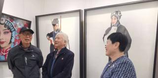 杨松林 朱国元莅临新次元写真美术馆指导并赠送作品